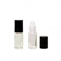 Stiklinis buteliukas 5 ml su rutuliniu aplikatoriumi