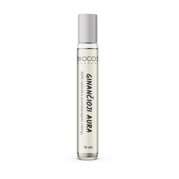 "Ginančioji aura" Aromaterapinis tepamas mišinys roletėje 10 ml. "Ginančioji aura" Aromaterapinis tepamas mišinys roletėje 10 ml.