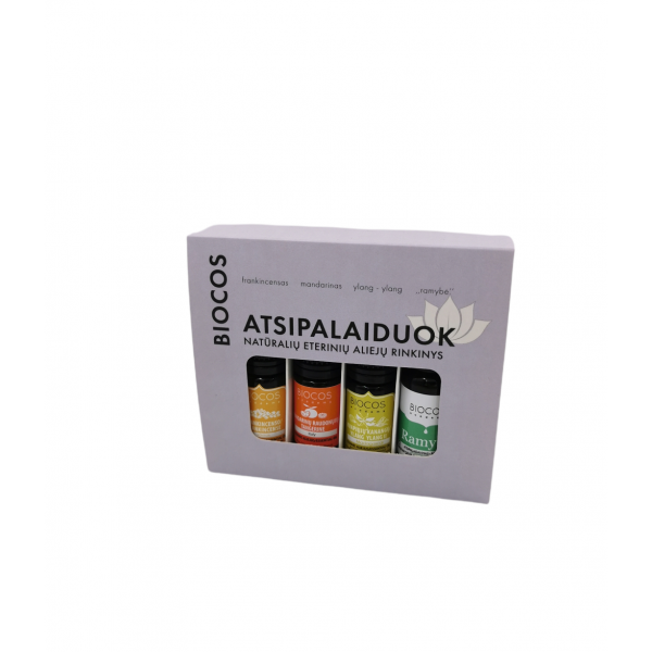 ATSIPALAIDUOK natūralių eterinių aliejų rinkinys